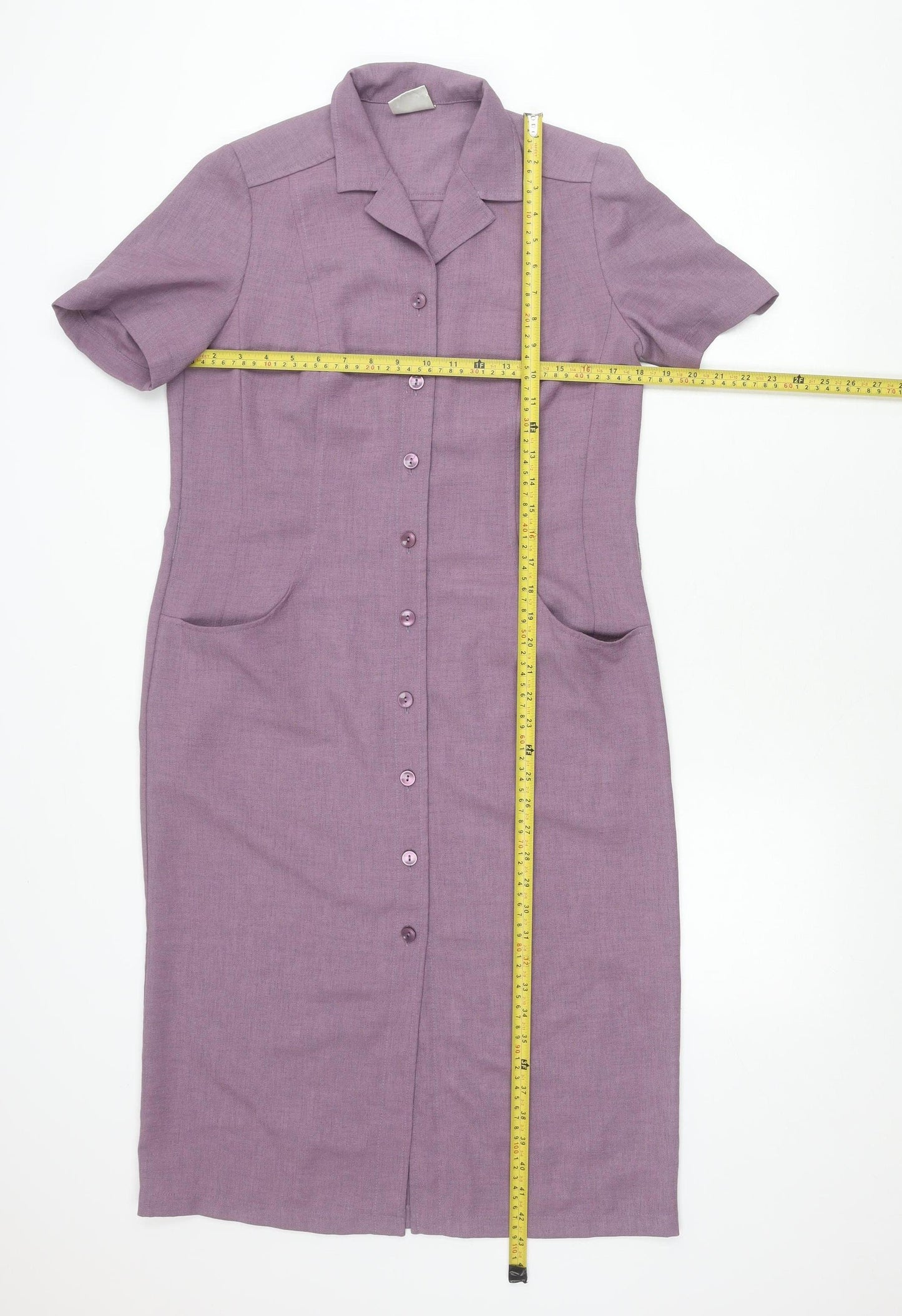 Eastex Women’s Purple Size 10 Shirt Dress Collared Short Sleeve