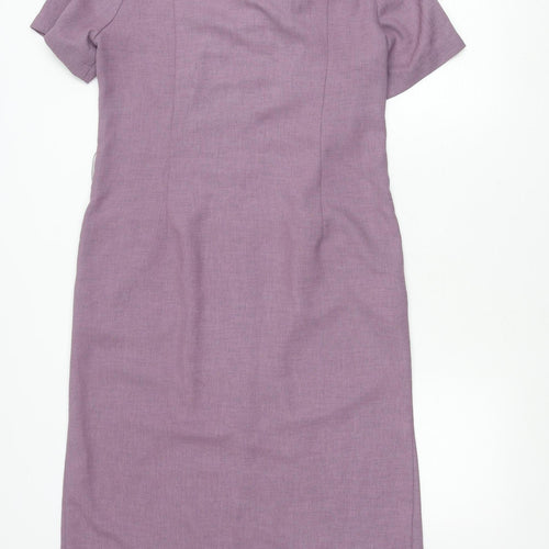 Eastex Women’s Purple Size 10 Shirt Dress Collared Short Sleeve