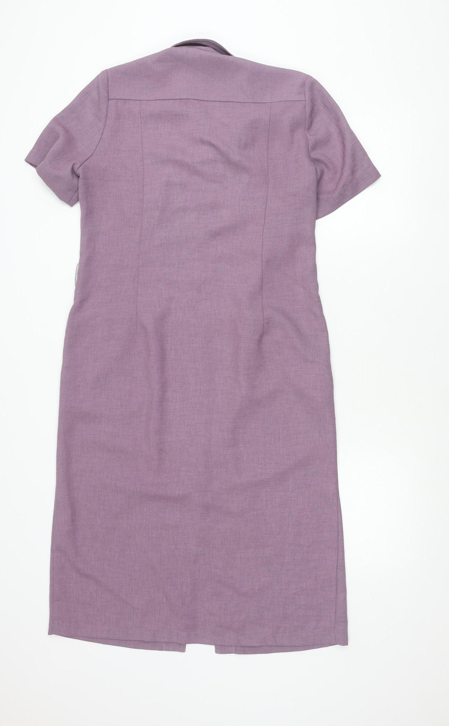 Eastex Women’s Purple Size 10 Shirt Dress Collared Short Sleeve