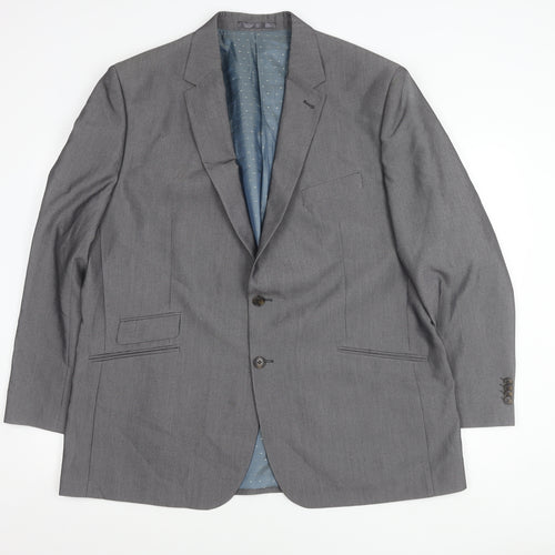 Greenwoods Mens Grey Blazer Jacket 48 Chest 2XL Classic Formal