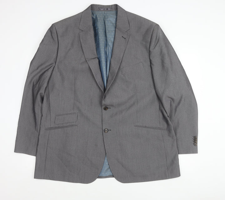Greenwoods Mens Grey Blazer Jacket 48 Chest 2XL Classic Formal
