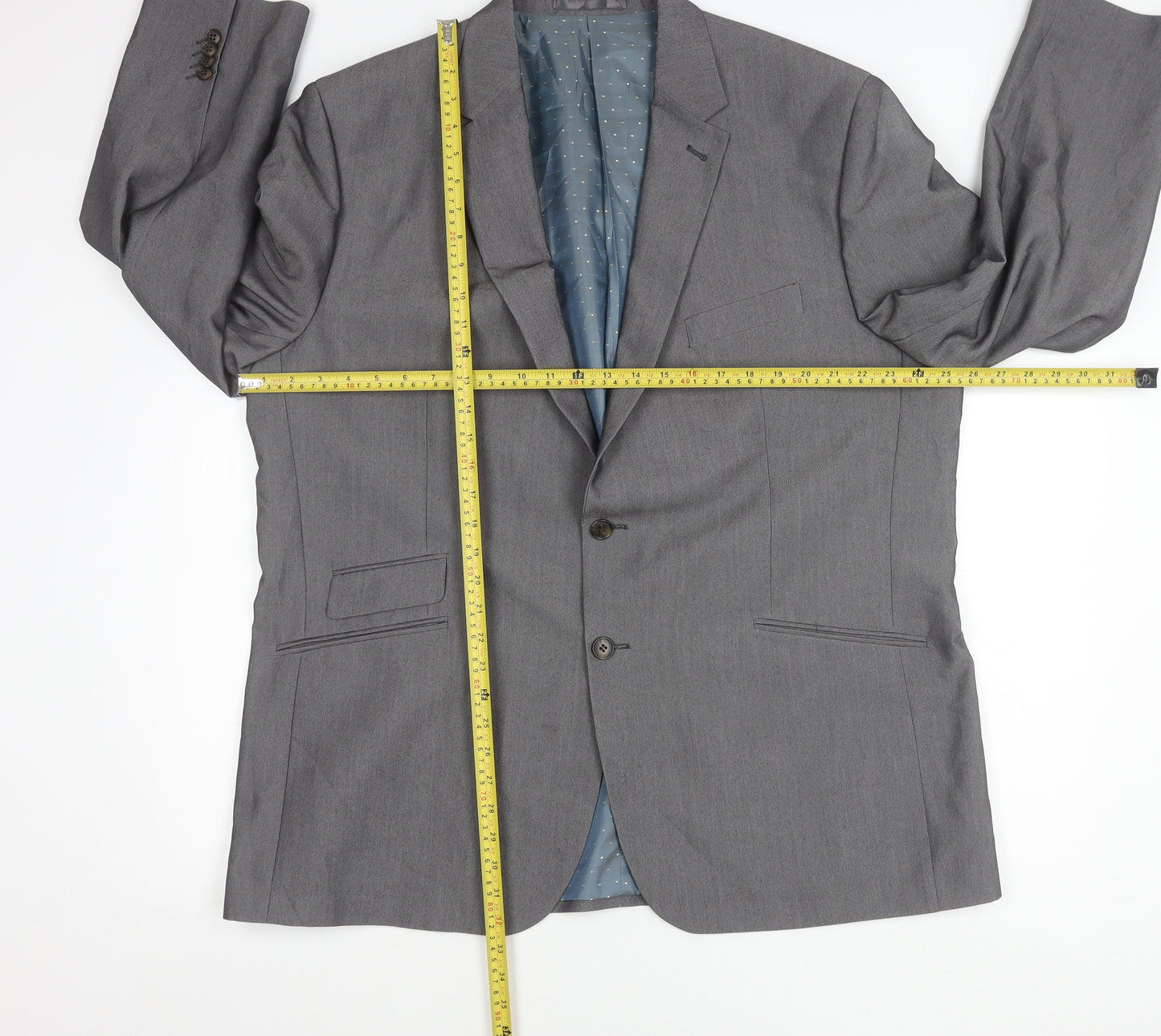 Greenwoods Mens Grey Blazer Jacket 48 Chest 2XL Classic Formal