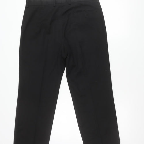 Marks and Spencer Mens Black Regular Fit Dress Pants 34W 29L