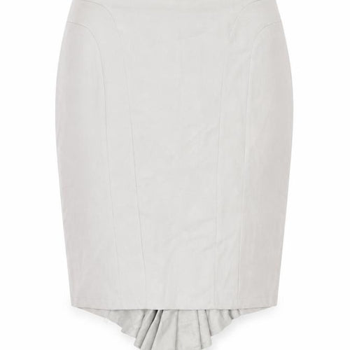Miss Glamour Women’s Grey Size 6 Pencil Skirt Pleated Workwear