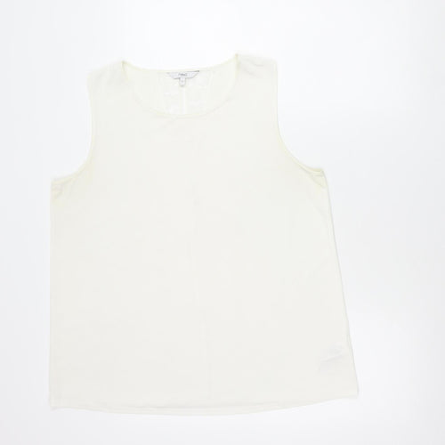 Next Women’s Ivory Lace Tank Top Size 16 Sleeveless Scoop Neck