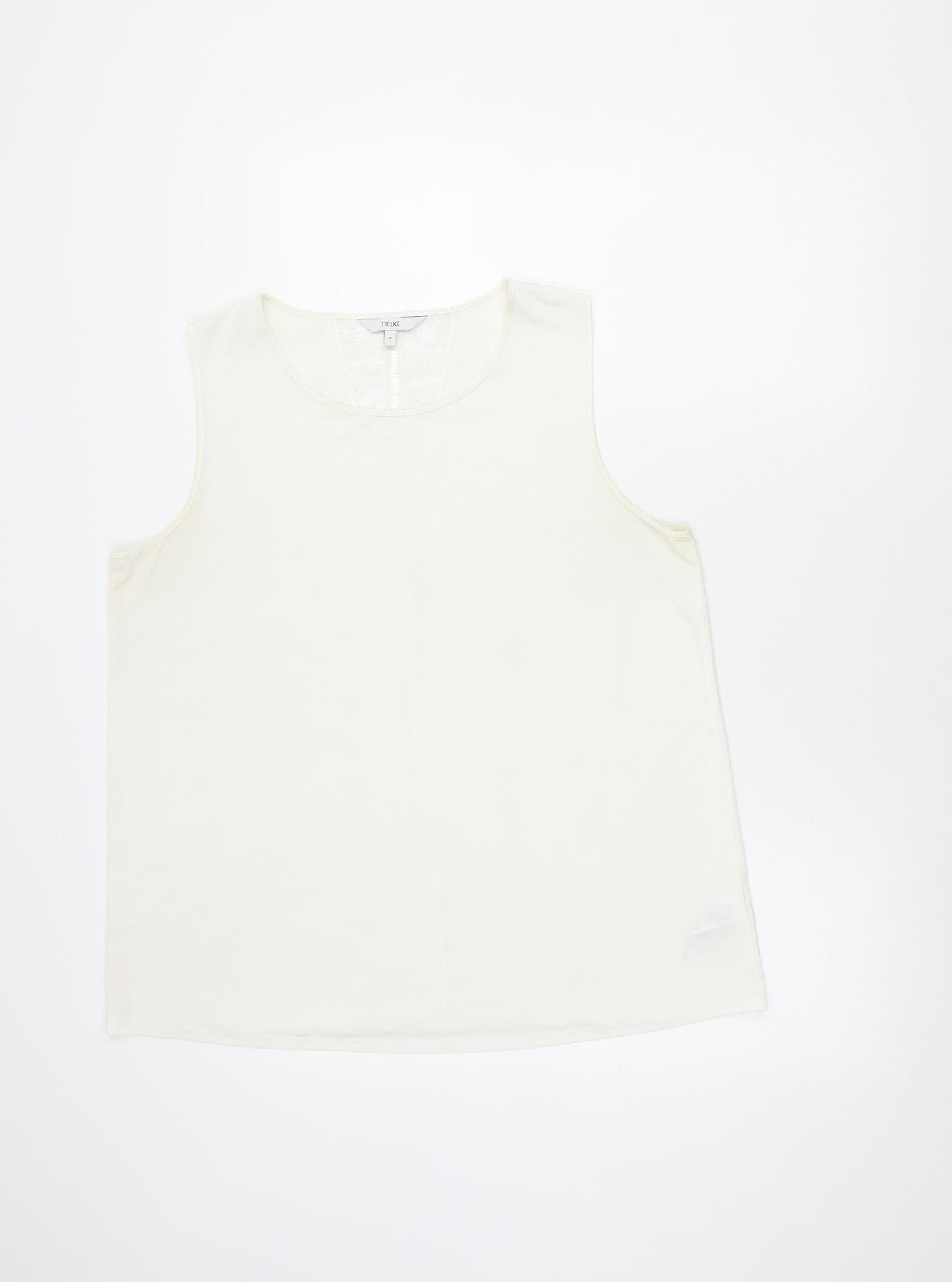 Next Women’s Ivory Lace Tank Top Size 16 Sleeveless Scoop Neck