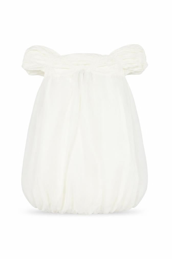 Front view of Phase Eight Women’s White Silk Blend Sleeveless Tunic Blouse, size S