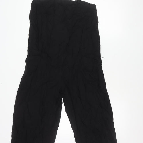ASOS Women’s Black Size 10 Sleeveless Wide-Leg Viscose Jumpsuit
