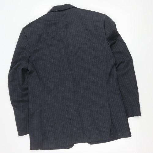 Marks and Spencer Men’s Blue Pinstripe Suit Jacket 40 Chest