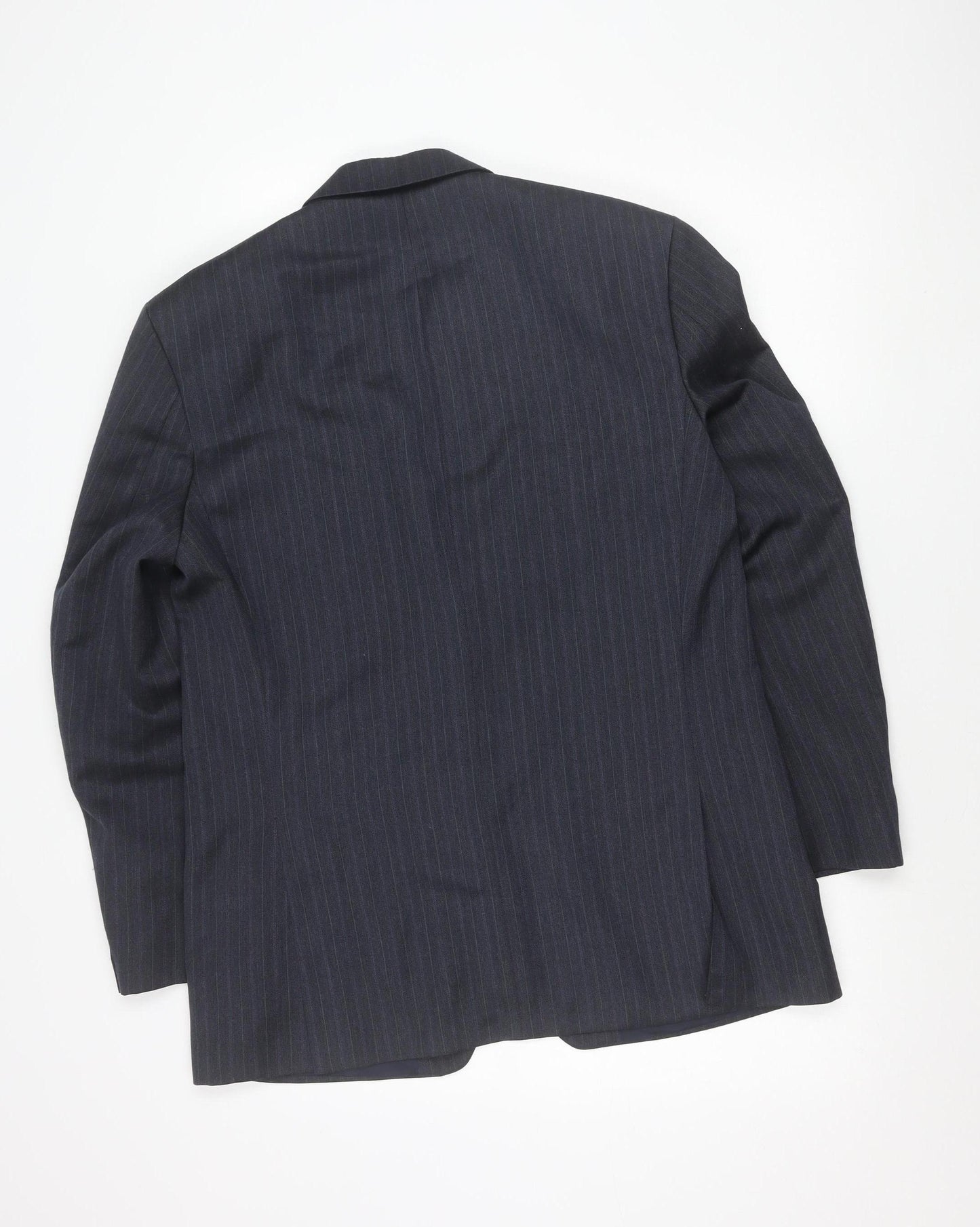 Marks and Spencer Men’s Blue Pinstripe Suit Jacket 40 Chest