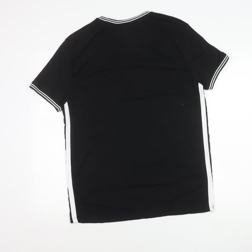 Brave Soul Men’s Black XL Crew Neck Short Sleeve Cotton T-Shirt