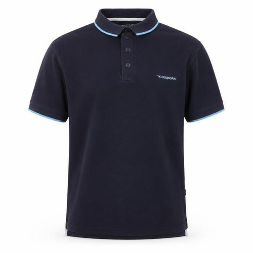 Diadora Men’s Blue Cotton Polo Shirt Size L Regular Fit