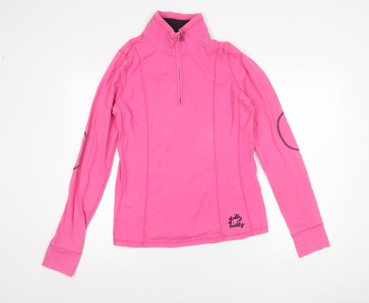 Gilly Hicks Women’s Pink 1/4 Zip Sweatshirt Size L Cotton Blend