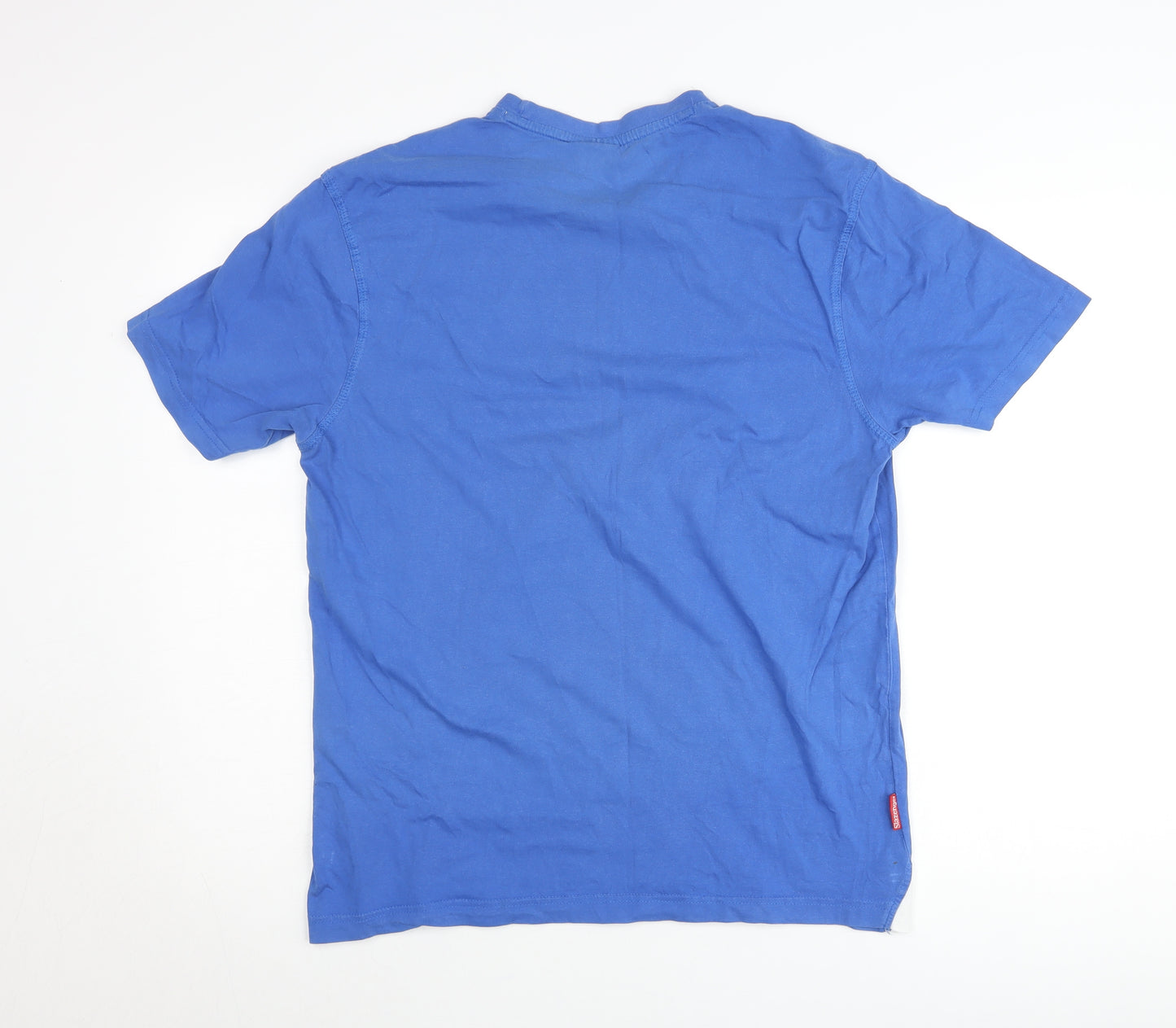 Slazenger Men's Blue Crew Neck Short Sleeve Cotton T-Shirt L