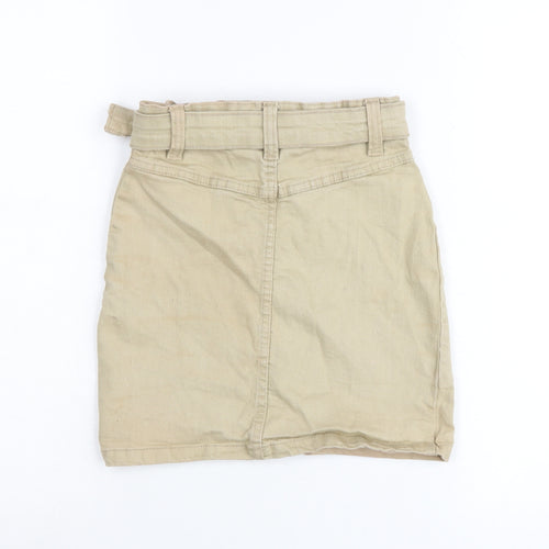 PrettyLittleThing Women Beige Size 4 High Rise Short Skirt