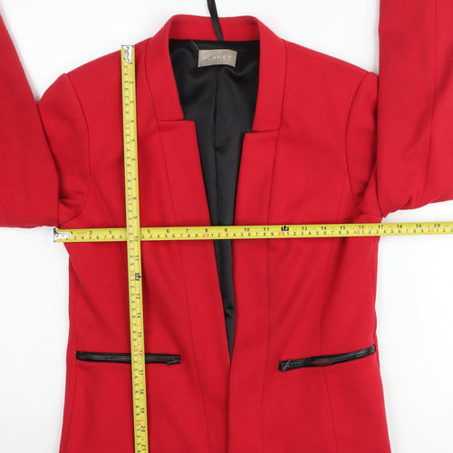 Planet Women’s Red Blazer Jacket UK 8 Slim Fit Workwear