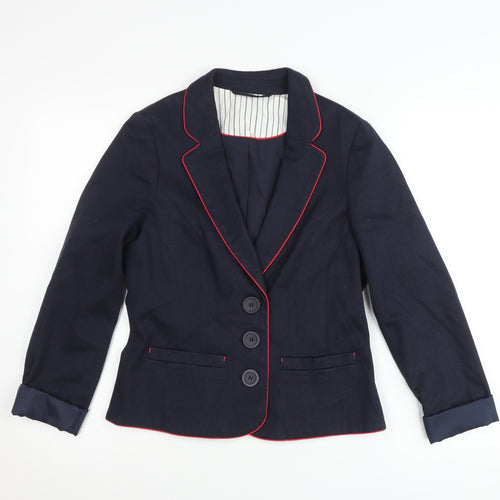 New Look Women's Blue Blazer UK 12 Regular Fit Tailored Jacket
