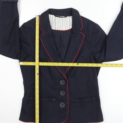 New Look Women's Blue Blazer UK 12 Regular Fit Tailored Jacket