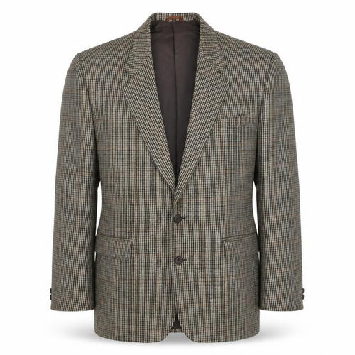 Burton Men's Brown Check Wool Blazer Jacket Size 42 Long