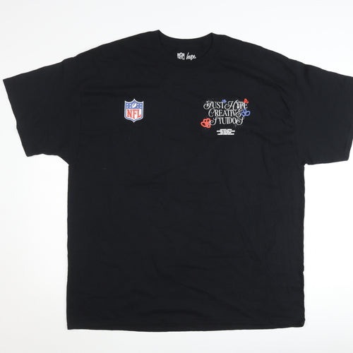 Hype NFL Men’s Black 2XL Short Sleeve Crew Neck Graphic T-Shirt