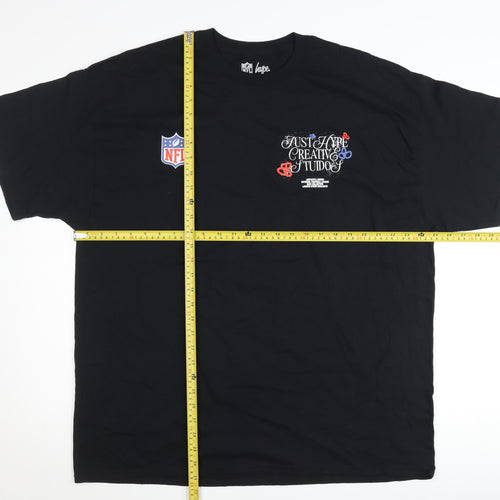 Hype NFL Men’s Black 2XL Short Sleeve Crew Neck Graphic T-Shirt