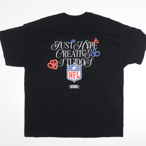 Hype NFL Men’s Black 2XL Short Sleeve Crew Neck Graphic T-Shirt