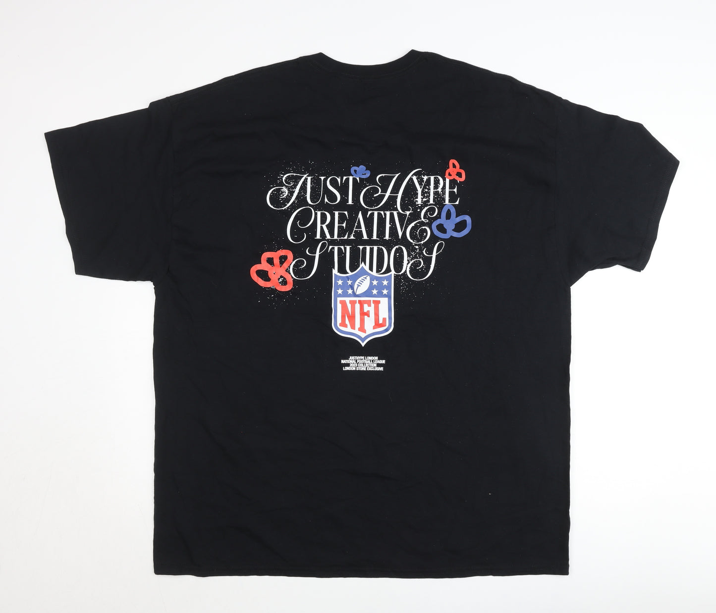 Hype NFL Men’s Black 2XL Short Sleeve Crew Neck Graphic T-Shirt