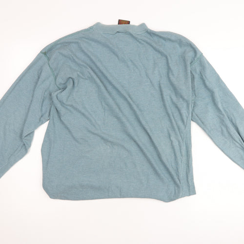 Watsons Leavies Men’s Blue XL Mock Neck Pullover Jumper Vintage