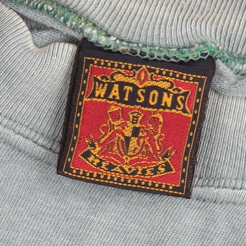Watsons Leavies Men’s Blue XL Mock Neck Pullover Jumper Vintage