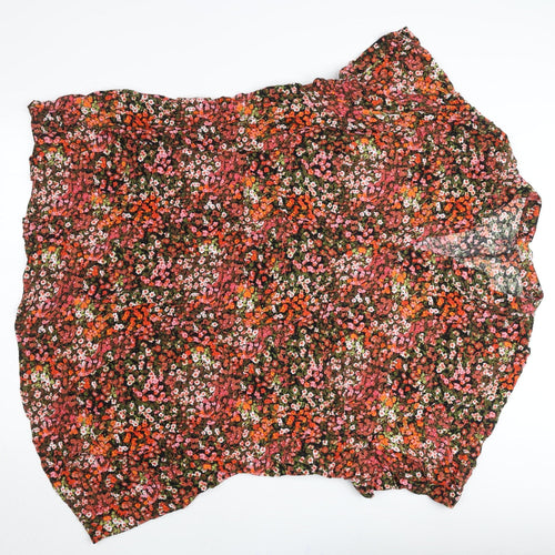 H&M Women’s Multicoloured Floral Blouse Size 18 Scoop Neck Sleeveless