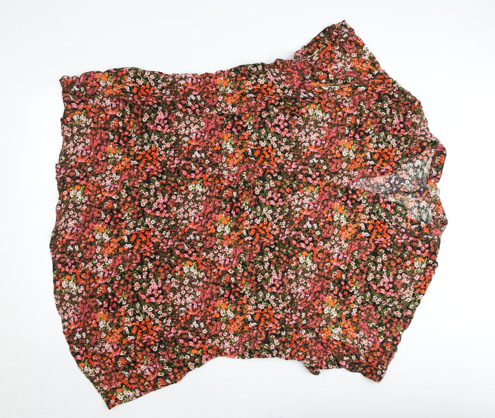 H&M Women’s Multicoloured Floral Blouse Size 18 Scoop Neck Sleeveless
