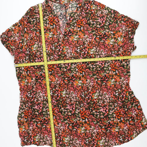 H&M Women’s Multicoloured Floral Blouse Size 18 Scoop Neck Sleeveless