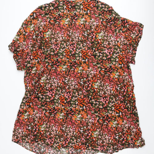 H&M Women’s Multicoloured Floral Blouse Size 18 Scoop Neck Sleeveless