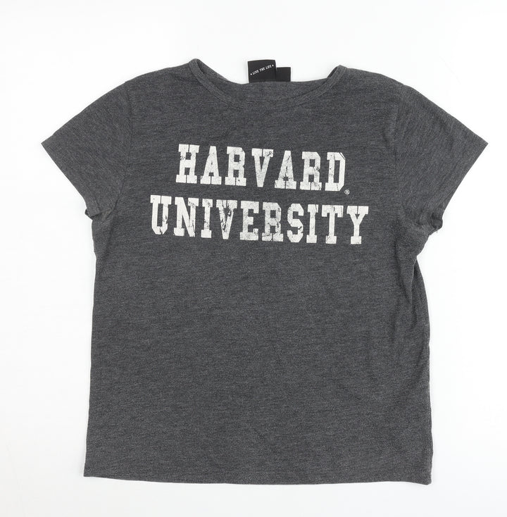 American Freshman Women’s Grey Harvard University T-Shirt Size 10