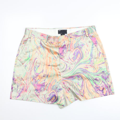 ASOS DESIGN Womens Multicoloured Size 20 High Rise Chino Shorts