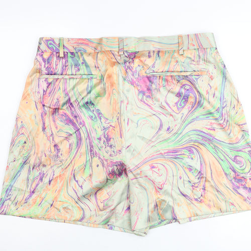 ASOS DESIGN Womens Multicoloured Size 20 High Rise Chino Shorts