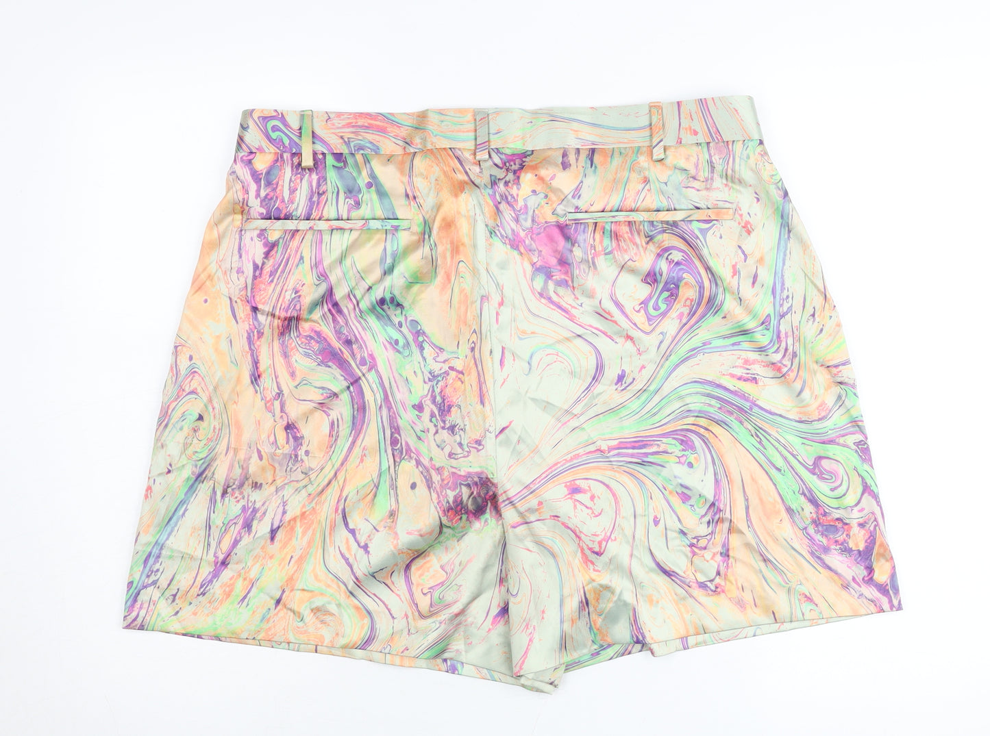 ASOS DESIGN Womens Multicoloured Size 20 High Rise Chino Shorts