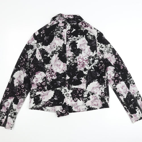 Kaliko Womens Multicoloured Floral Biker Jacket Size 14