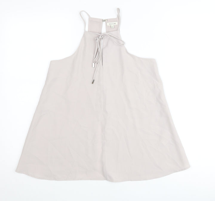 River Island Women’s Beige Halter Neck Camisole Tank Top UK 6