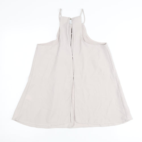 River Island Women’s Beige Halter Neck Camisole Tank Top UK 6