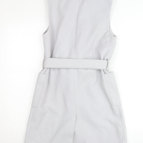 Topshop Women’s Grey Sleeveless Belted Waistcoat UK 6