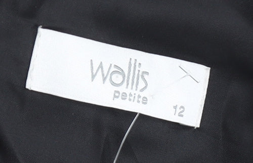 Wallis Petite Grey Check Sheath Dress Women’s Size 12 Sleeveless Workwear