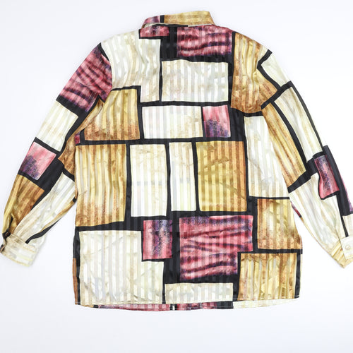 Your Sense Women’s Multicoloured Geometric Button-Up Shirt Size 18