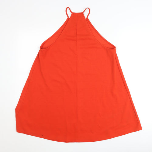 Zara Women Red Halter Camisole Tank Top S Cotton Blend Summer