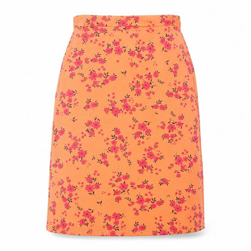 Dannii Minogue Petites Women’s Orange Floral Knee Length Pencil Skirt Size 8