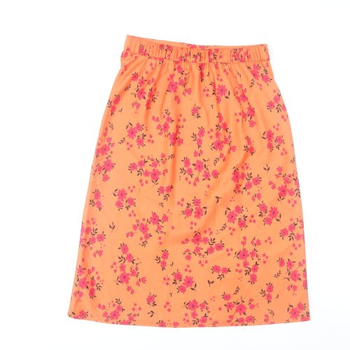 Dannii Minogue Petites Women’s Orange Floral Knee Length Pencil Skirt Size 8