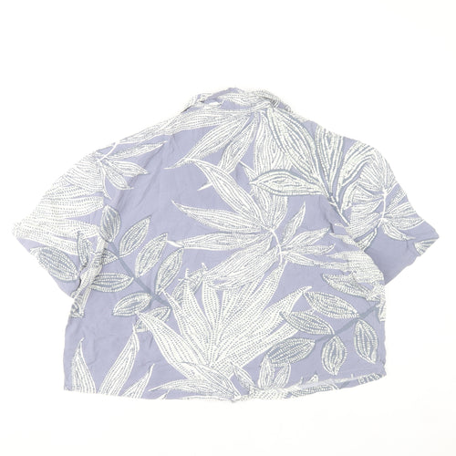 Tu Women’s Purple Floral Pyjama Shirt Top Size 12 Viscose