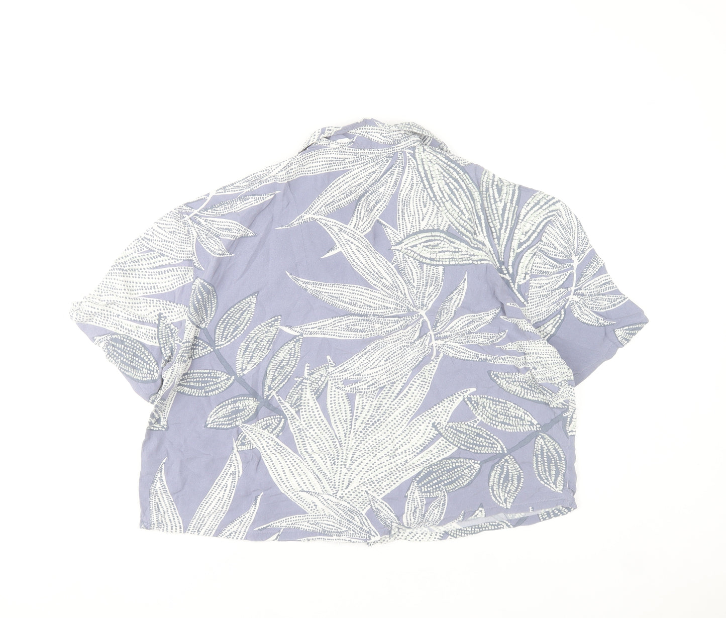 Tu Women’s Purple Floral Pyjama Shirt Top Size 12 Viscose