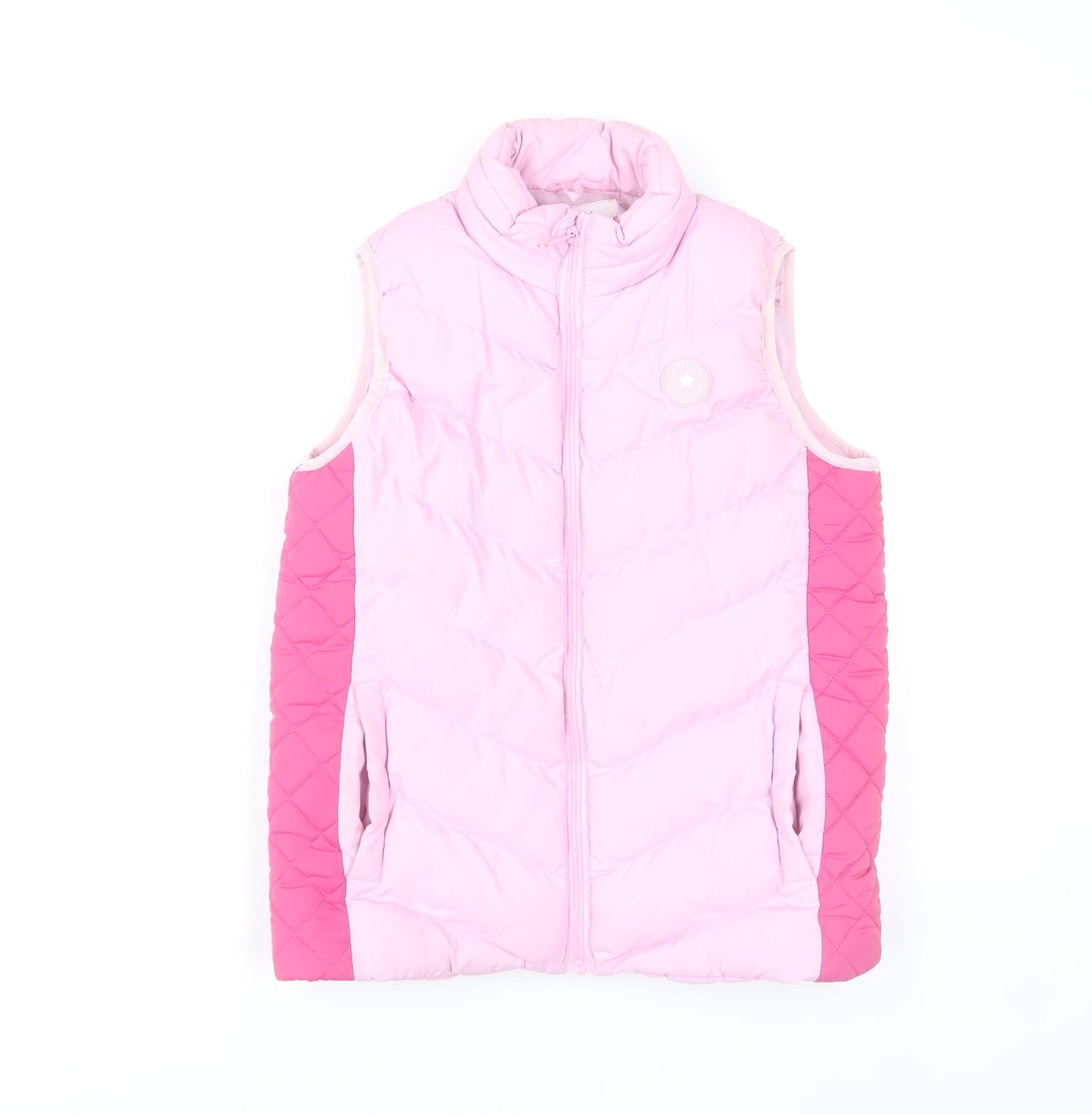Threadgirls Girls Pink Puffer Gilet Vest 9-10 Years Quilted Waistcoat