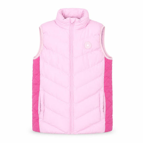 Threadgirls Girls Pink Puffer Gilet Vest 9-10 Years Quilted Waistcoat